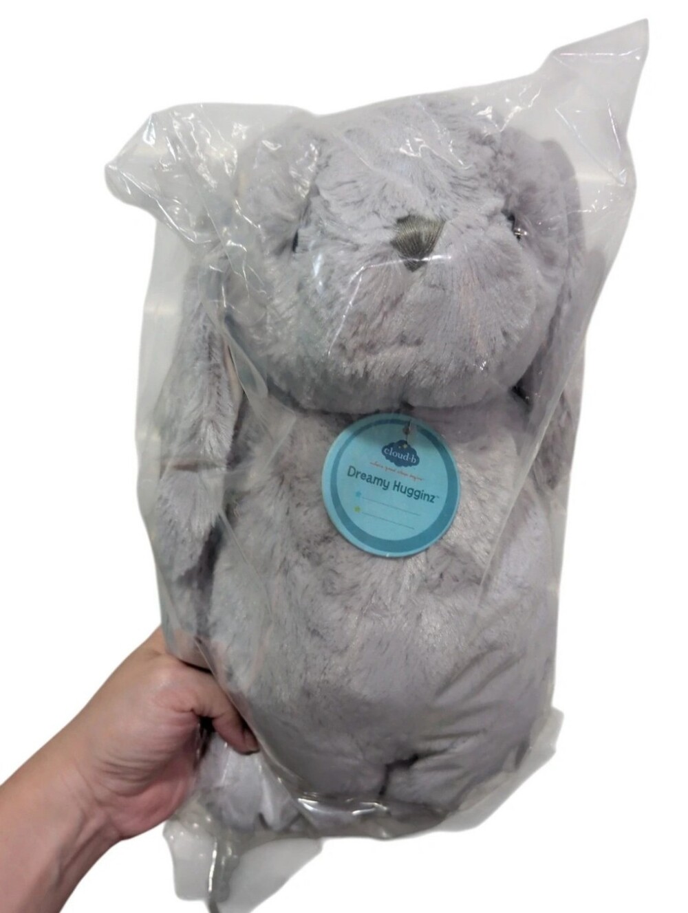 New Cloud B Fluffy Grey Rabbit Star Plush